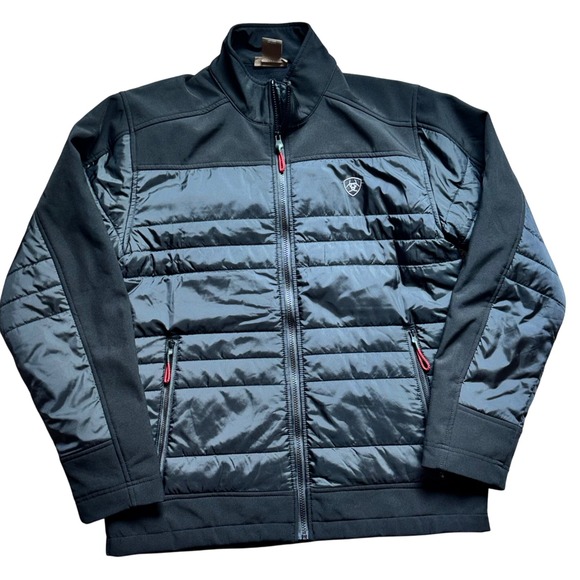 Ariat Other - Ariat Men's Elevation Insulated Jacket Black Full Zip Puffer Coat Size‎ Medium